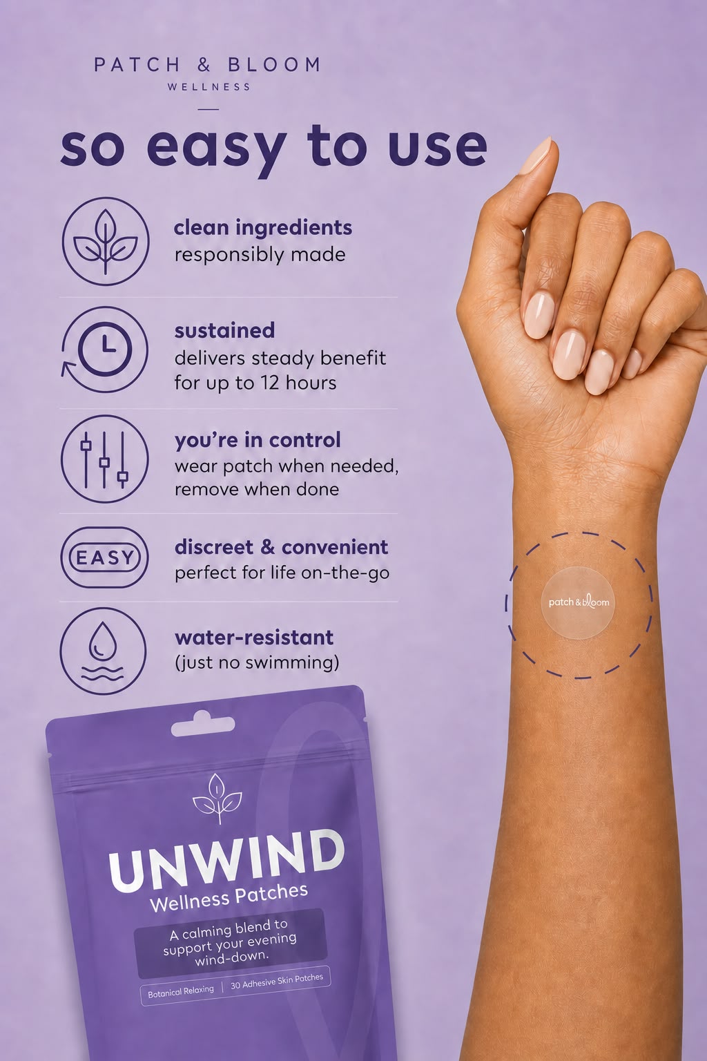 UNWIND — Botanical Relaxing Patch
